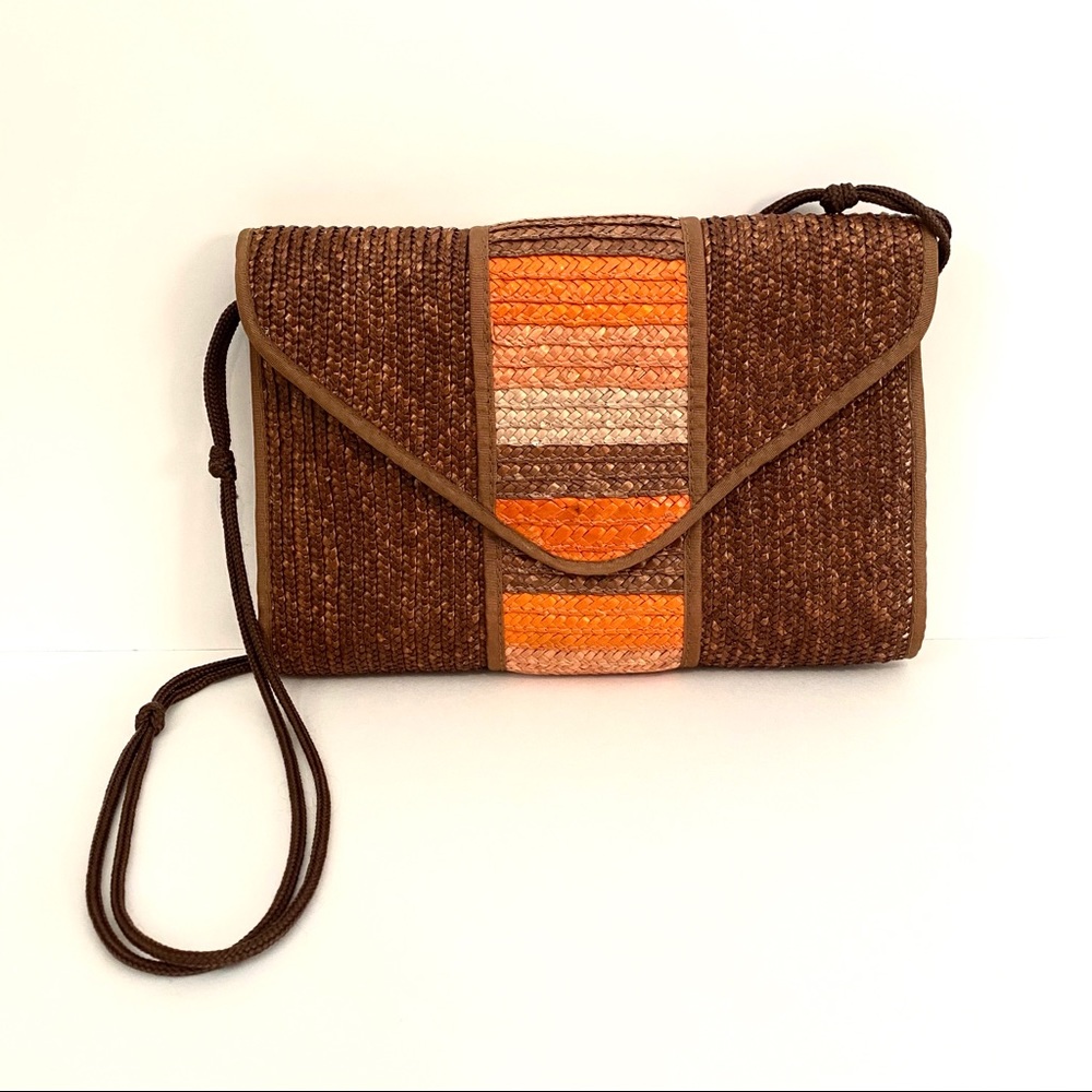 Vintage Orange Woven Purse
